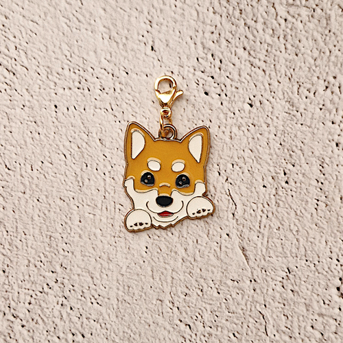 Caramel Spitz Puppy Dog Charm