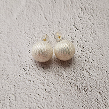 Carved Pearl Earrings 14k gold