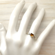 Citrine Hammered Minette Ring Silver