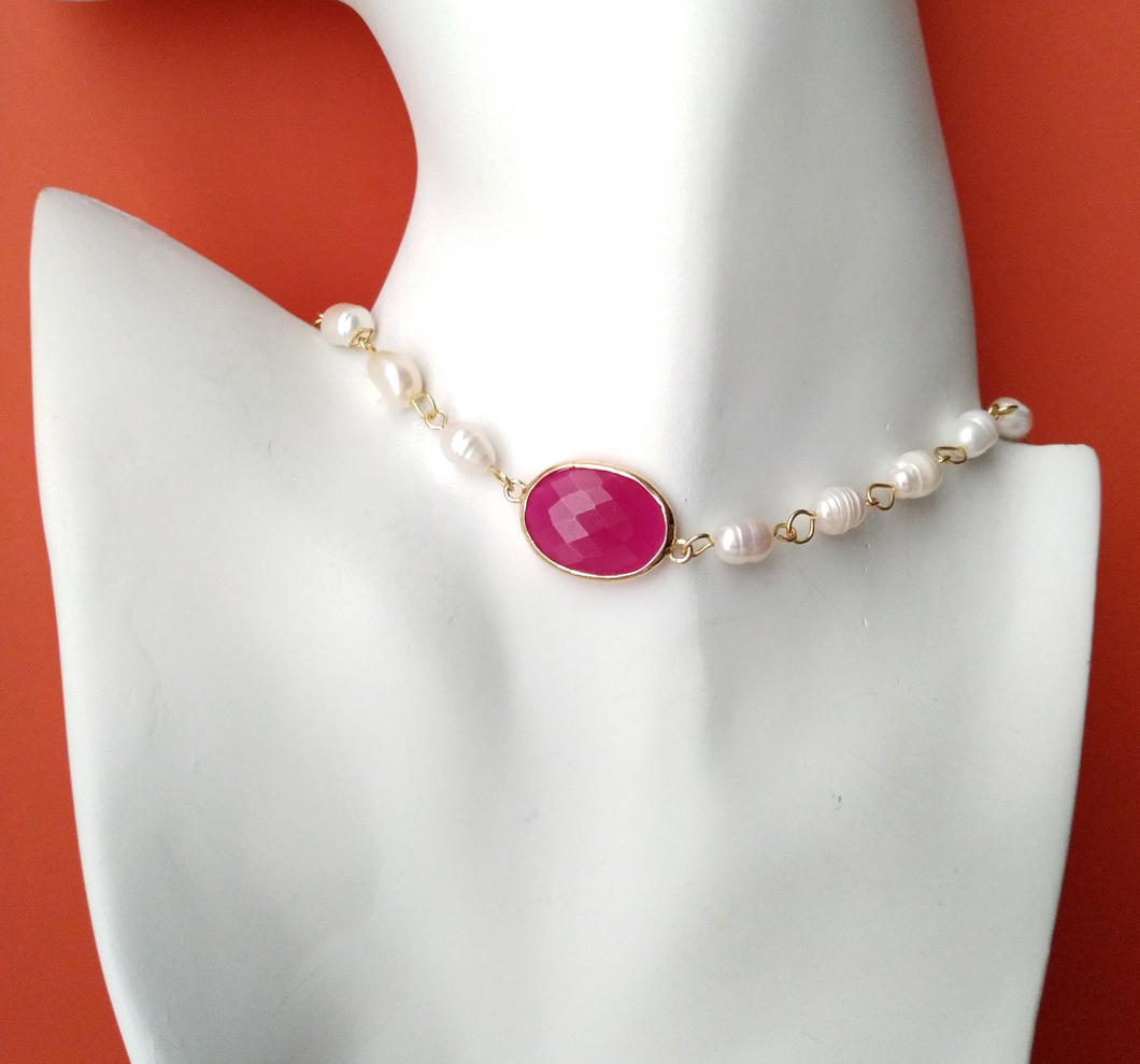 Clara 5 Jeweled Chain Necklace