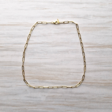 Collarbone Length Paperclip Chain Necklace