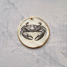 Animal Art on White Mother of Pearl Bag Charm Small