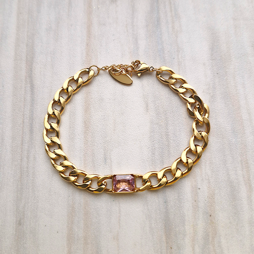 Cuban Chain Big with Cubic Zirconia Bracelet