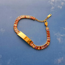 Name Plate Tennis Bracelet