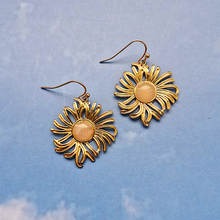 Daisy Flower Single Drop Hook Earrings