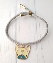 Dani Enameled Frenchie Corded Slider Bracelet