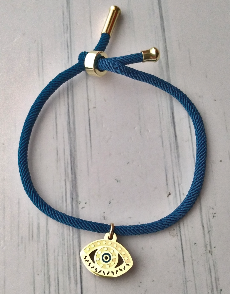 Dani Evil Eye Corded Slider Bracelet