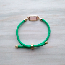 Dani Framed Glass Jewel Corded Slider Bracelet