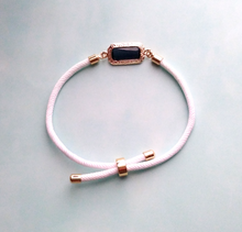 Dani Framed Glass Jewel Corded Slider Bracelet