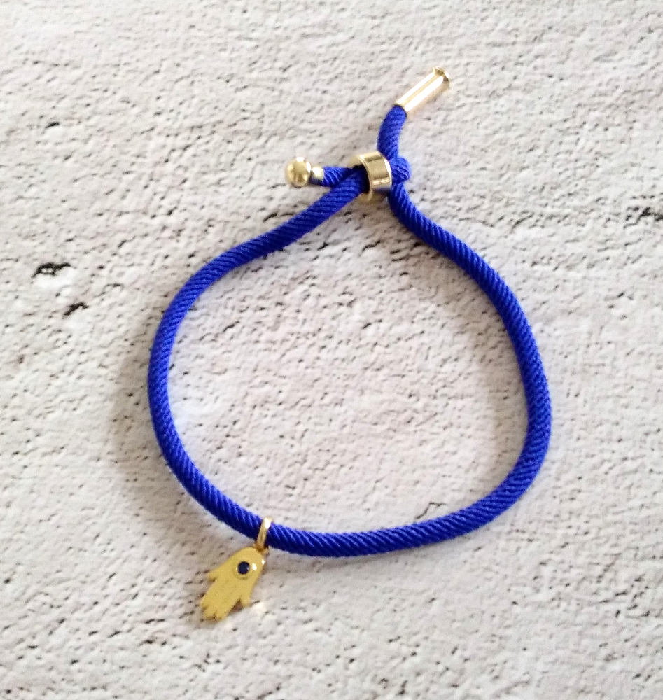 Dani Khamsa Hand Corded Slider Bracelet