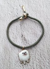 Dani White Pomeranian Corded Slider Bracelet