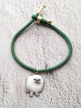Dani White Pomeranian Corded Slider Bracelet
