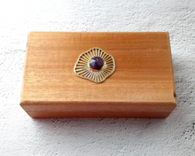 Deco Lotus Leaf with Amethyst Mahogany Box