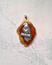 Animal Art on Irregular Agate Bag Charm