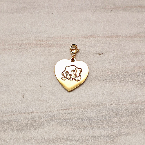 Engraved Labrador Heart Pendant