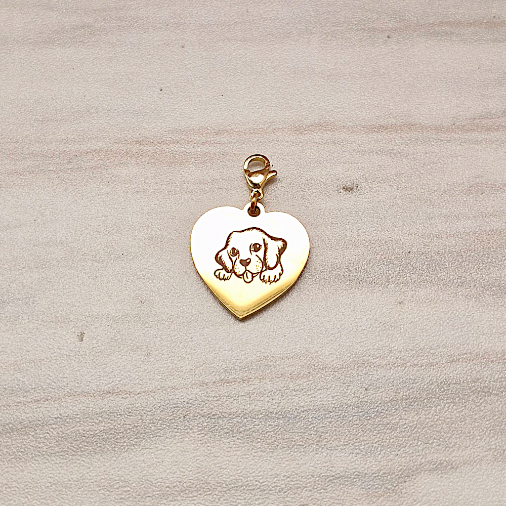 Engraved Labrador Heart Pendant