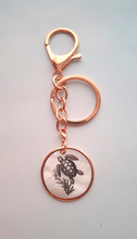 Animal Art on White Mother of Pearl Bag Charm Small