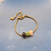 Cable Bracelet Gemstone Beads