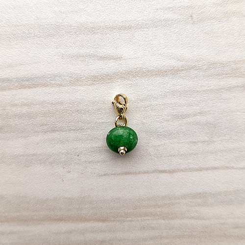 Green Jade Bead Charm