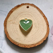 Rim Set Heart Gemstone Charm