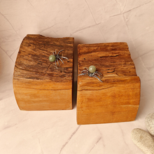 Reclaimed Wood with Spider Accent Bookends