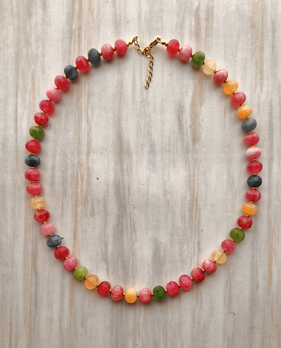 Chelsea Multicolor Jade Beads Necklace