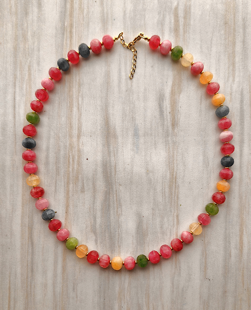 Chelsea Multicolor Jade Beads Necklace