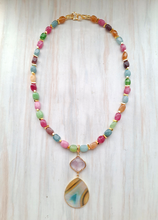 Greta with Multicolor Jade Beads Necklace