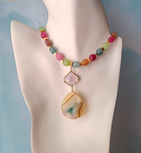 Greta with Multicolor Jade Beads Necklace