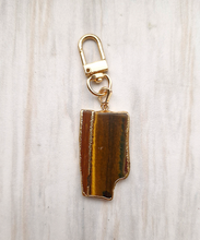 Irregular Banded Agate Slices Bag Charm