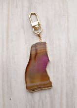 Irregular Banded Agate Slices Bag Charm