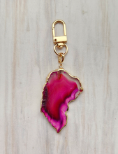 Irregular Banded Agate Slices Bag Charm