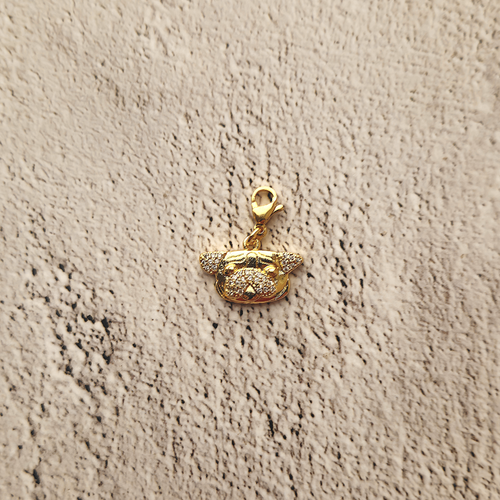 Jeweled  Pug Simple Charm