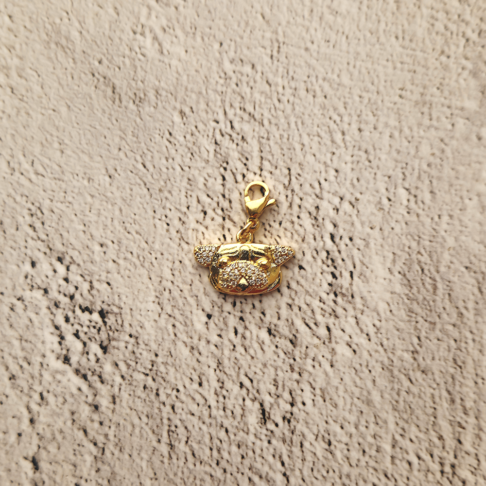 Jeweled  Pug Simple Charm