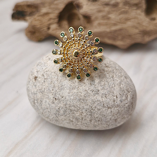 Jeweled Spinning Wheel Ring