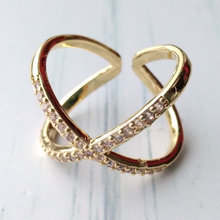 Jeweled X Ring