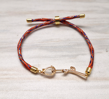 Kelly Moonstone Rose Metallic Corded Slider Bracelet