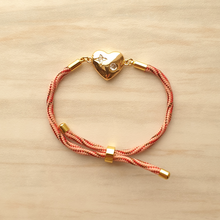 Kelly North Star Heart Metallic Corded Slider Bracelet