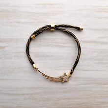 Kelly Wish on a Star Metallic Corded Slider Bracelet