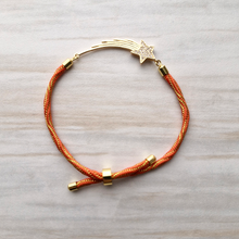 Kelly Wish on a Star Metallic Corded Slider Bracelet