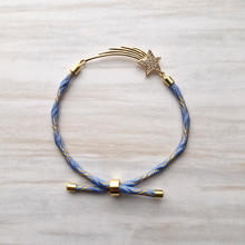 Kelly Wish on a Star Metallic Corded Slider Bracelet