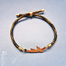 Kelly Bamboo Shoot Metallic Corded Slider Bracelet