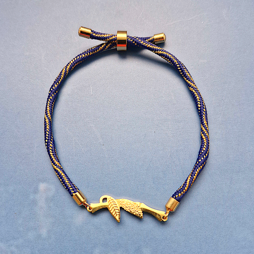 Kelly Bamboo Shoot Metallic Corded Slider Bracelet