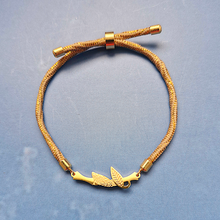 Kelly Bamboo Shoot Metallic Corded Slider Bracelet