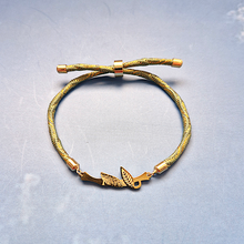 Kelly Bamboo Shoot Metallic Corded Slider Bracelet