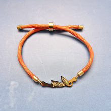 Kelly Bamboo Shoot Metallic Corded Slider Bracelet