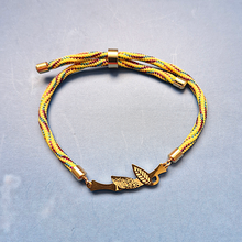 Kelly Bamboo Shoot Metallic Corded Slider Bracelet