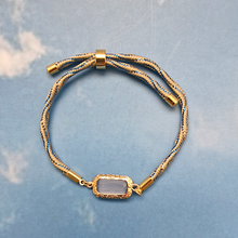 Kelly Gem Glass Accent Metallic Corded Slider Bracelet