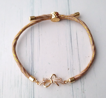 Kelly Jeweled Ribbon Corded Slider Bracelet