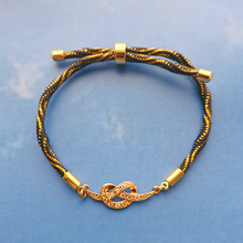 Kelly Love Knot 2 Metallic Corded Slider Bracelet